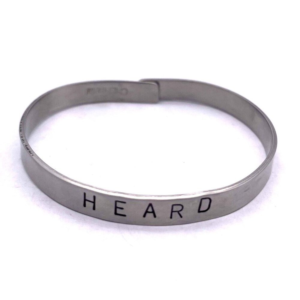 Chef Metal Stainless Steel Heard Initiative Wristband Cuff Bracelet